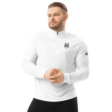 Load image into Gallery viewer, Quarter zip pullover BLUE HEROES OUTLINE